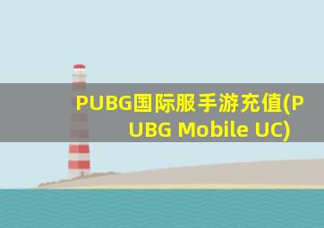 PUBG国际服手游充值(PUBG Mobile UC)